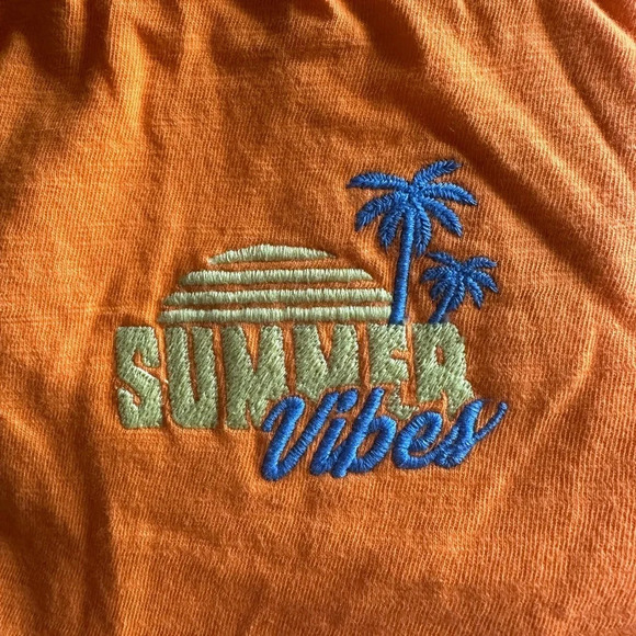 Boys Large 10/12 Orange Summer Vibes Tank - Picture 2 of 4